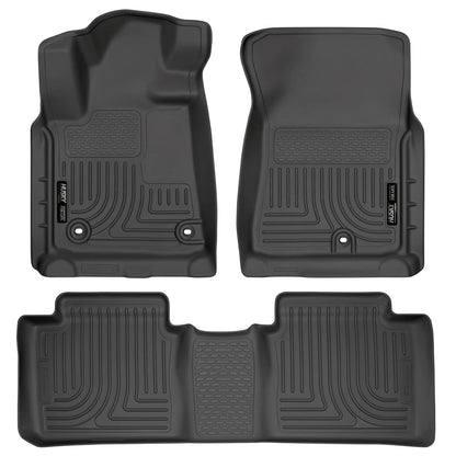 Weatherbeater Front & 2nd Seat Floor Liners (Footwell Coverage) For 2014-2021 Tundra Extended Cab Husky Liners