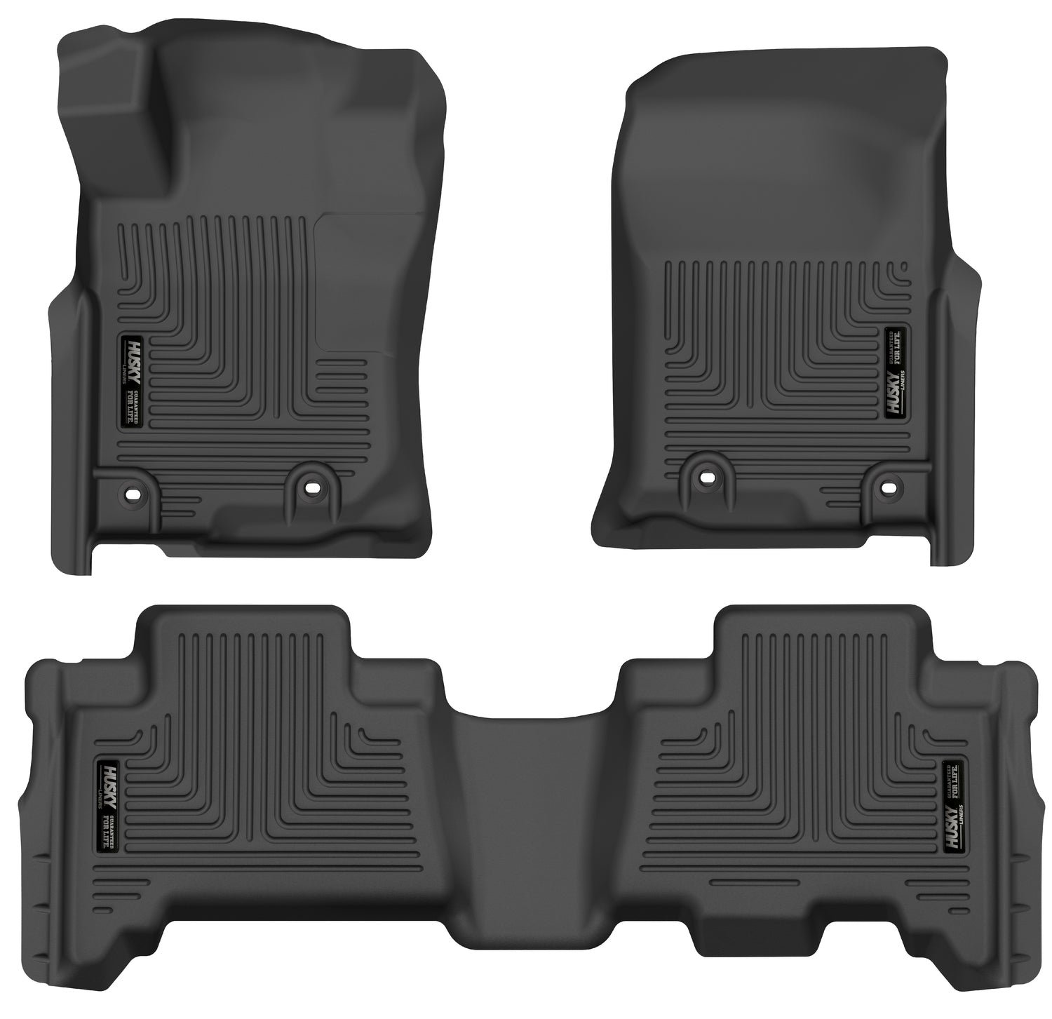 Weatherbeater Front & 2nd Seat Floor Liners For 2013-2024 4Runner/GX460 Black Husky Liners
