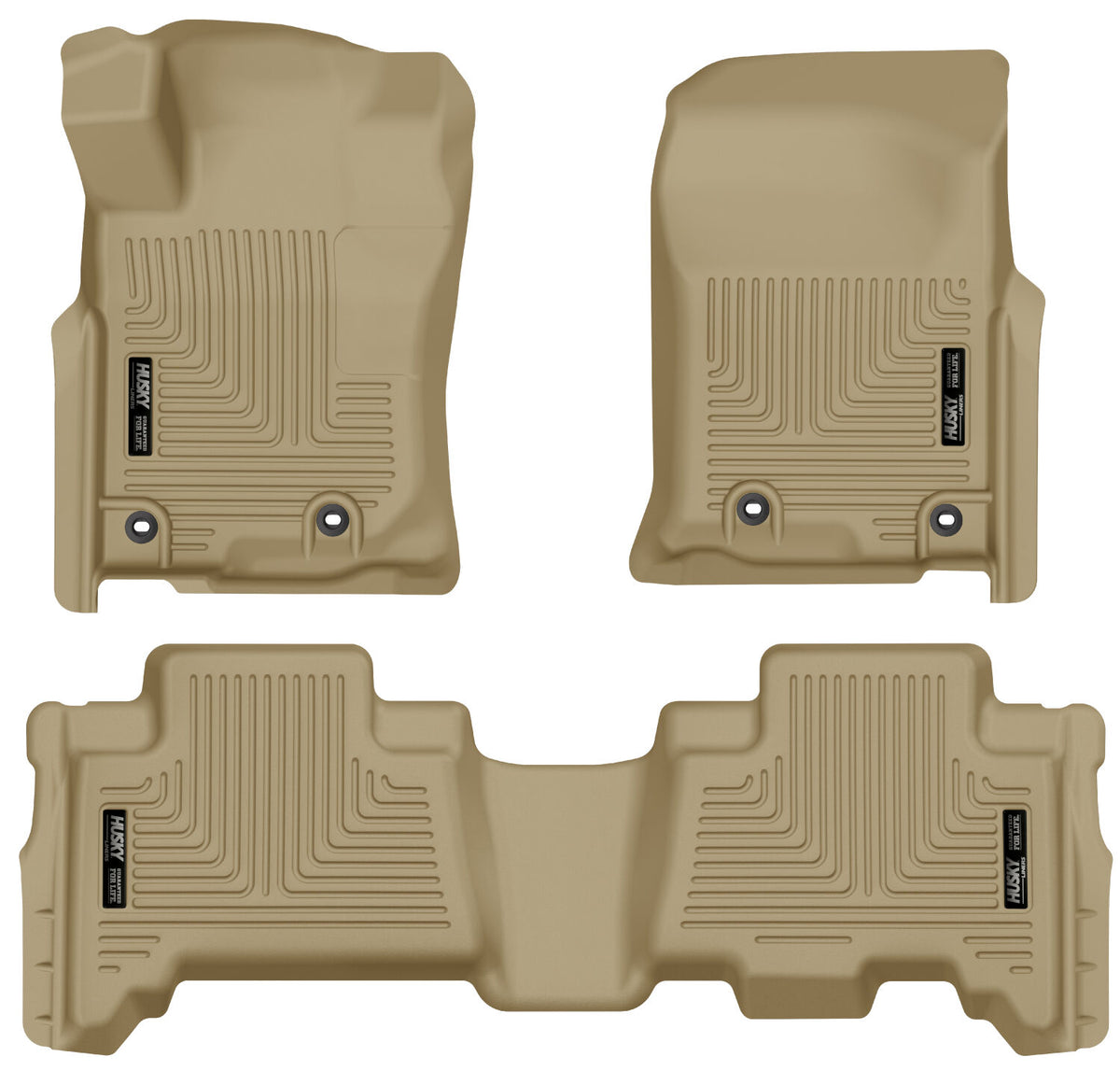 Weatherbeater Front & 2nd Seat Floor Liners For 2013-2024 4Runner/GX460 Husky Liners