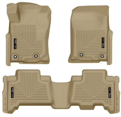 Weatherbeater Front & 2nd Seat Floor Liners For 2013-2024 4Runner/GX460 Husky Liners
