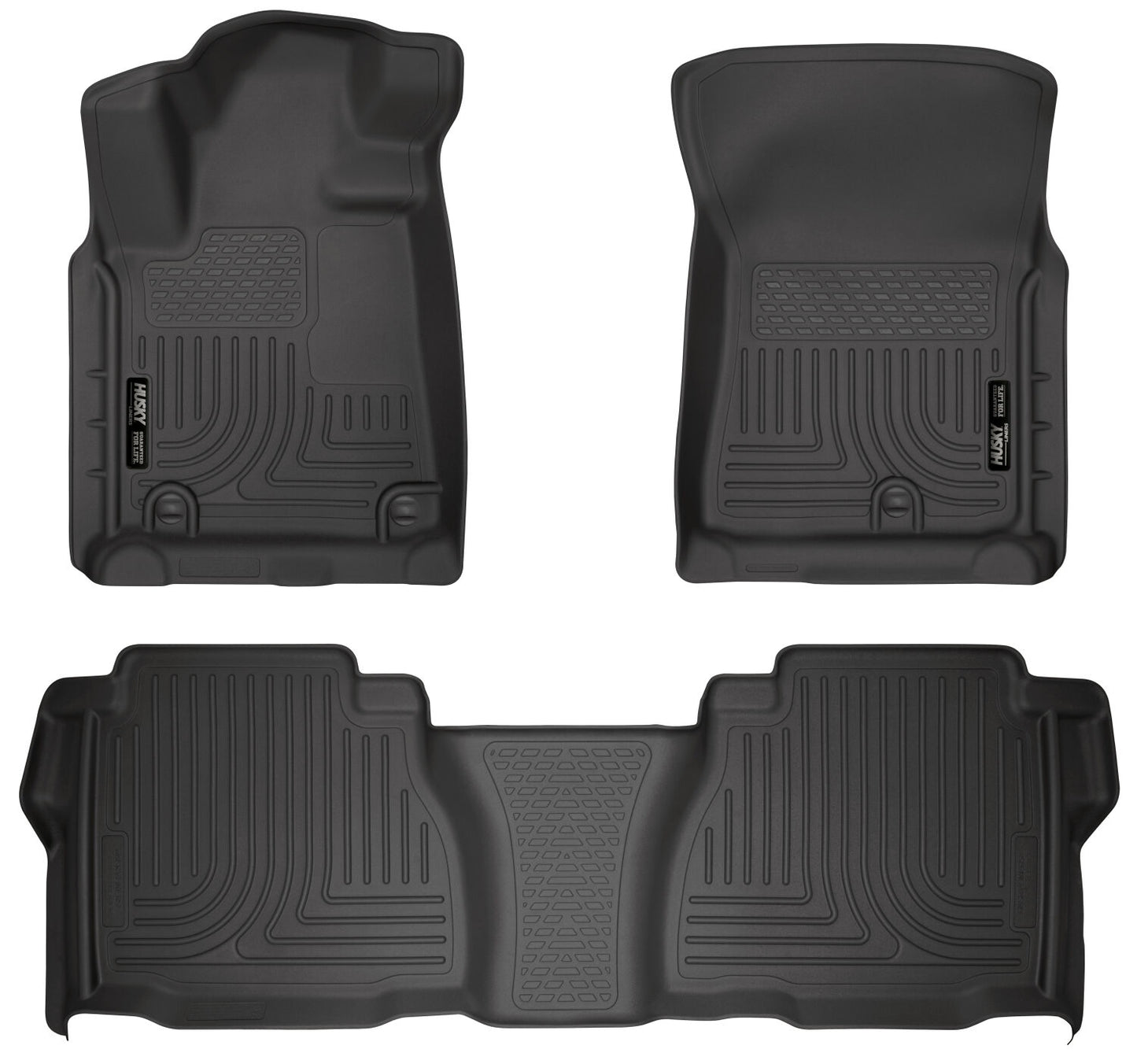 Weatherbeater Front & 2nd Seat Floor Liners (Footwell Coverage) For 2014-2021 Tundra Crew Cab Husky Liners