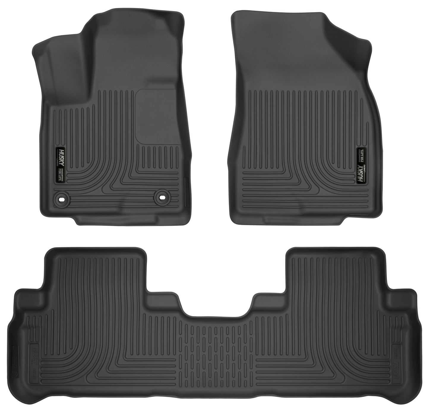 Weatherbeater Front & 2nd Seat Floor Liners For 2014-2019 Highlander Husky Liners