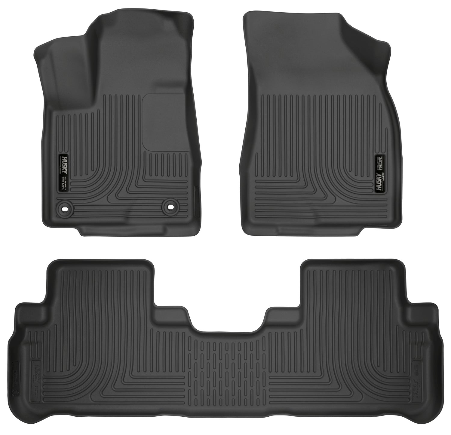 Weatherbeater Front & 2nd Seat Floor Liners For 2014-2019 Highlander Husky Liners