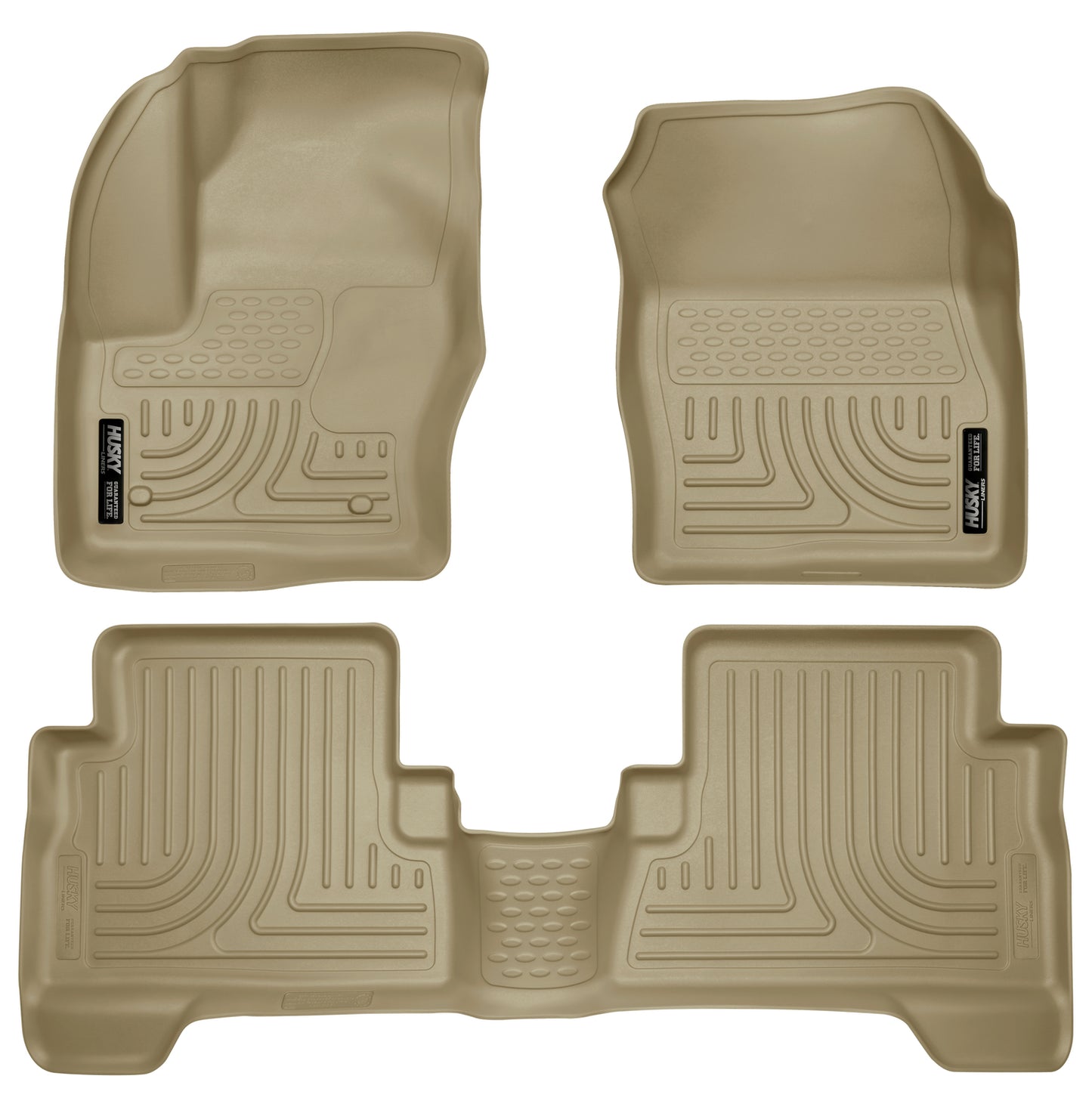 Weatherbeater Front & 2nd Seat Floor Liners For 2013-2019 C-Max/Escape Husky Liners