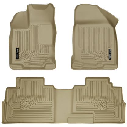 Weatherbeater Front & 2nd Seat Floor Liners For 2007-2015 Edge/MKX Husky Liners