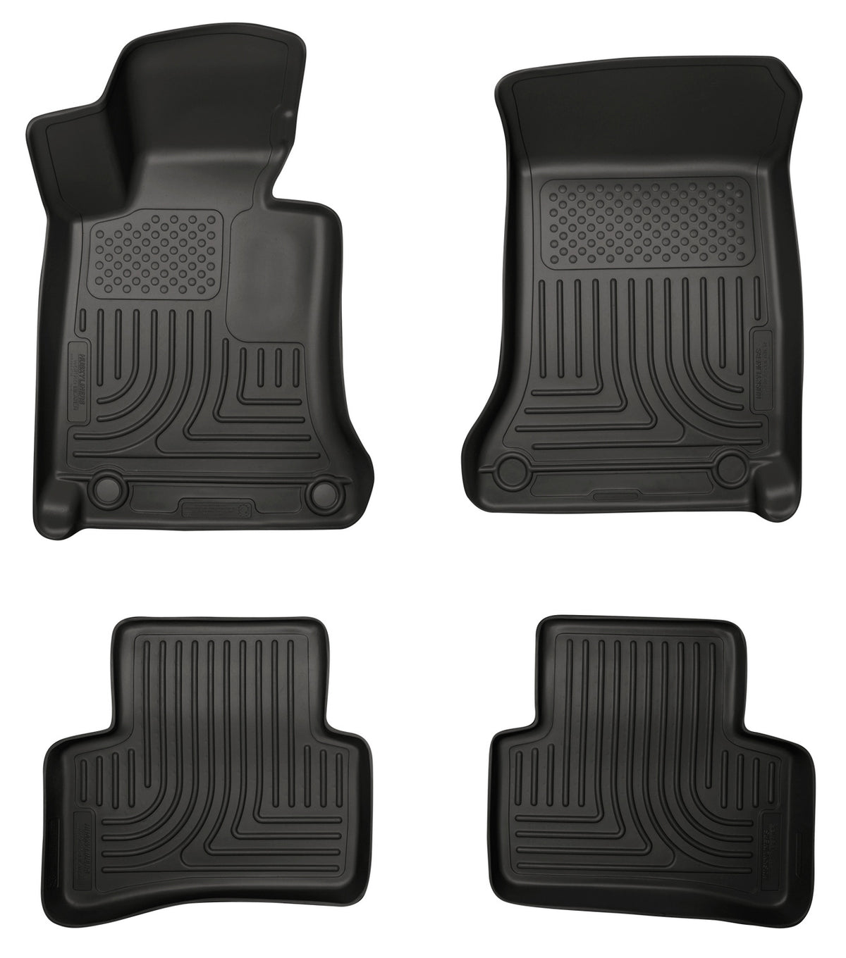 Weatherbeater Front & 2nd Seat Floor Liners For 2008-2014 C300/C250/C350 Husky Liners