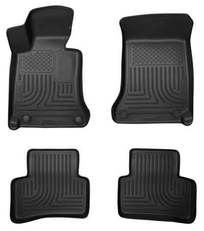 Weatherbeater Front & 2nd Seat Floor Liners For 2008-2014 C300/C250/C350 Husky Liners