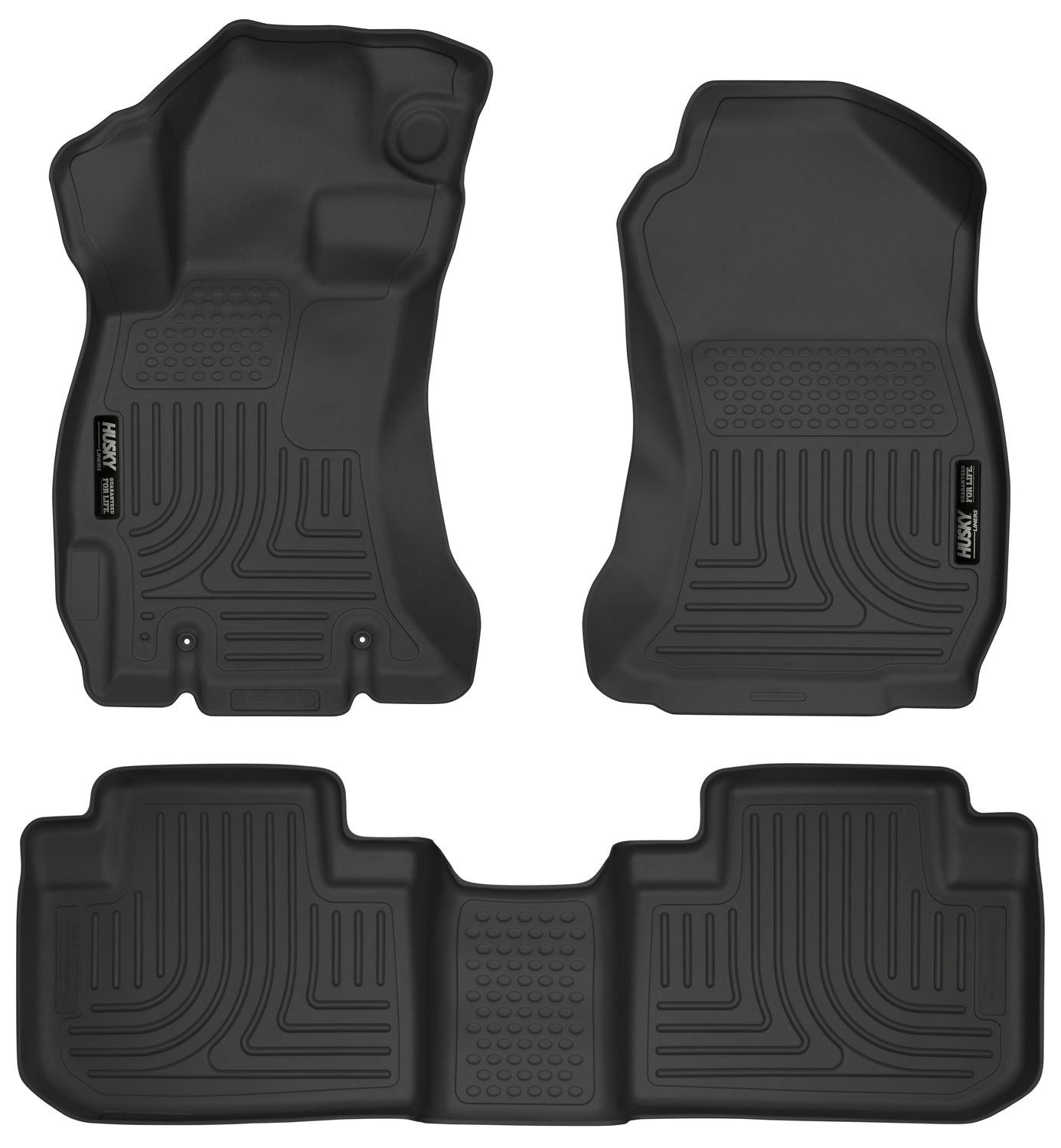 Weatherbeater Front & 2nd Seat Floor Liners For 2014-2018 Forester Husky Liners