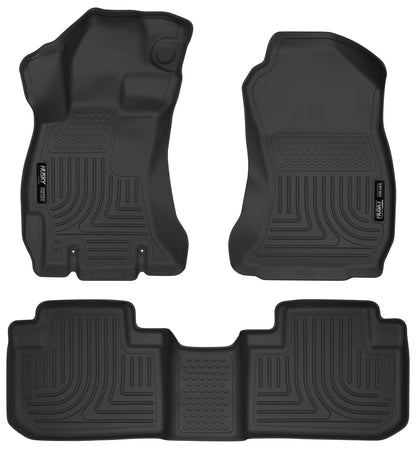 Weatherbeater Front & 2nd Seat Floor Liners For 2014-2018 Forester Husky Liners
