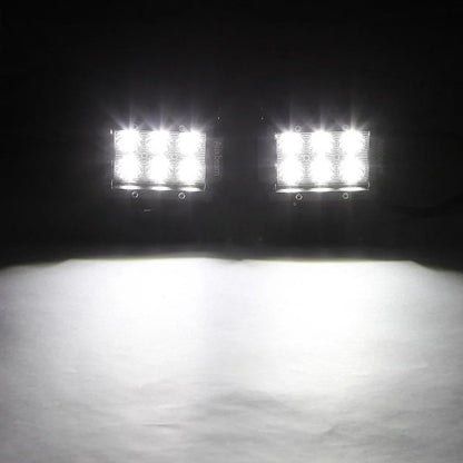 4" Classic-SM Series Spot Beam LED Pods Light + Universal LED Working Lights Mounting Brackets