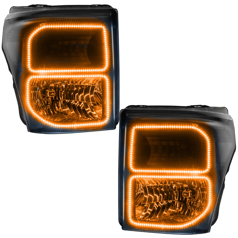 Oracle 11-16 Ford F250/350 LED HL - Black - ColorSHIFT w/ 2.0 Controller