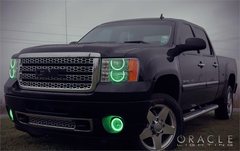 Oracle 08-13 GMC Sierra LED Round Ring Headlight Halo Kit - UV/Purple