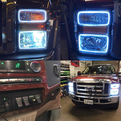 Oracle 08-10 Ford F250/350 LED HL - Black - ColorSHIFT w/ Simple Controller