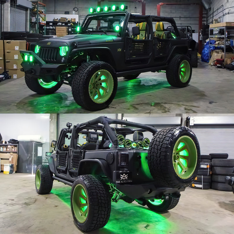 Oracle 7in High Powered LED Headlights - Black Bezel - ColorSHIFT