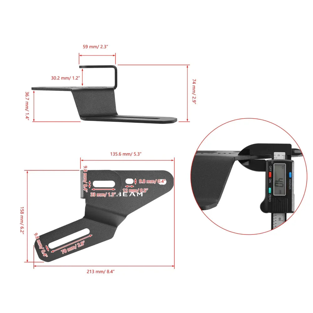 (2pcs/set) Dual A-Pillar Pods Light Mount Brackets for Ford Bronco 2021-2025