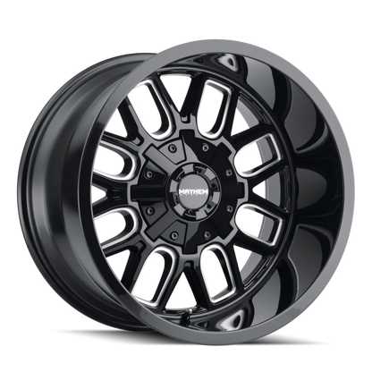 Mayhem 8107 Cogent 18x9 / 8x165.1 BP / 0mm Offset / 130.8mm Hub Gloss Black Milled Wheel