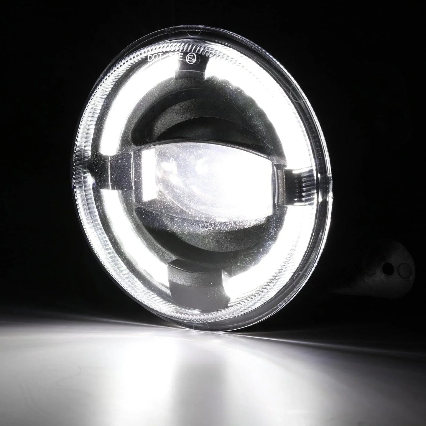 (2pcs/set) 4" 60W LED Fog Lights with White Halo Ring DRL for Jeep Wrangler JK/ Jeep Grand Cherokee/ Dodge