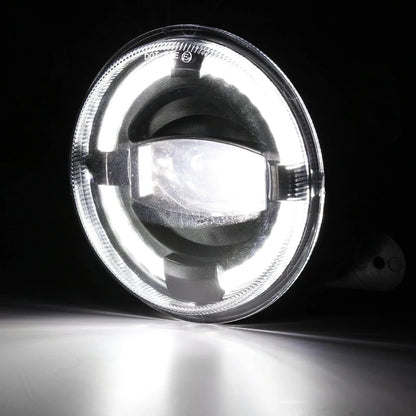 (2pcs/set) 4" 60W LED Fog Lights with White Halo Ring DRL for Jeep Wrangler JK/ Jeep Grand Cherokee/ Dodge