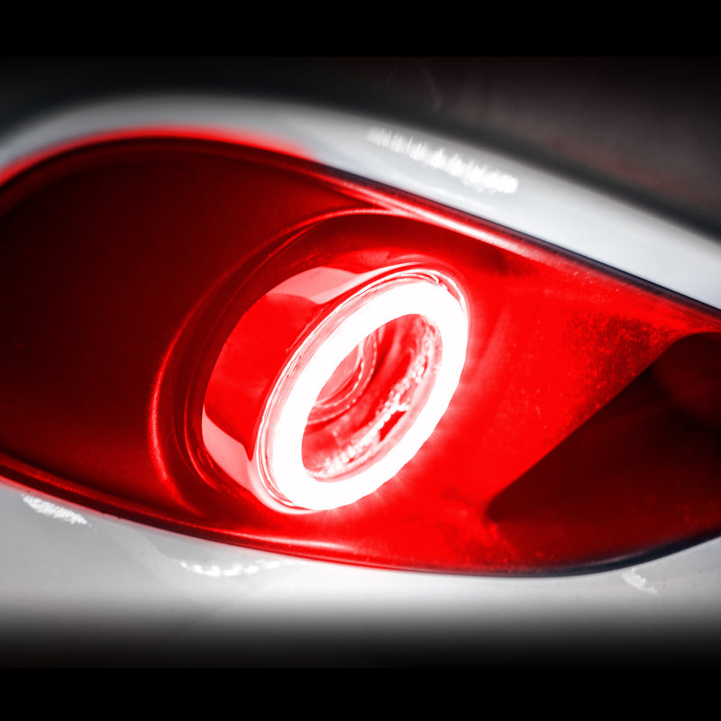 Oracle 13-14 Ford Mustang GT500 Surface Mount LED Fog Light Halo Kit - Red