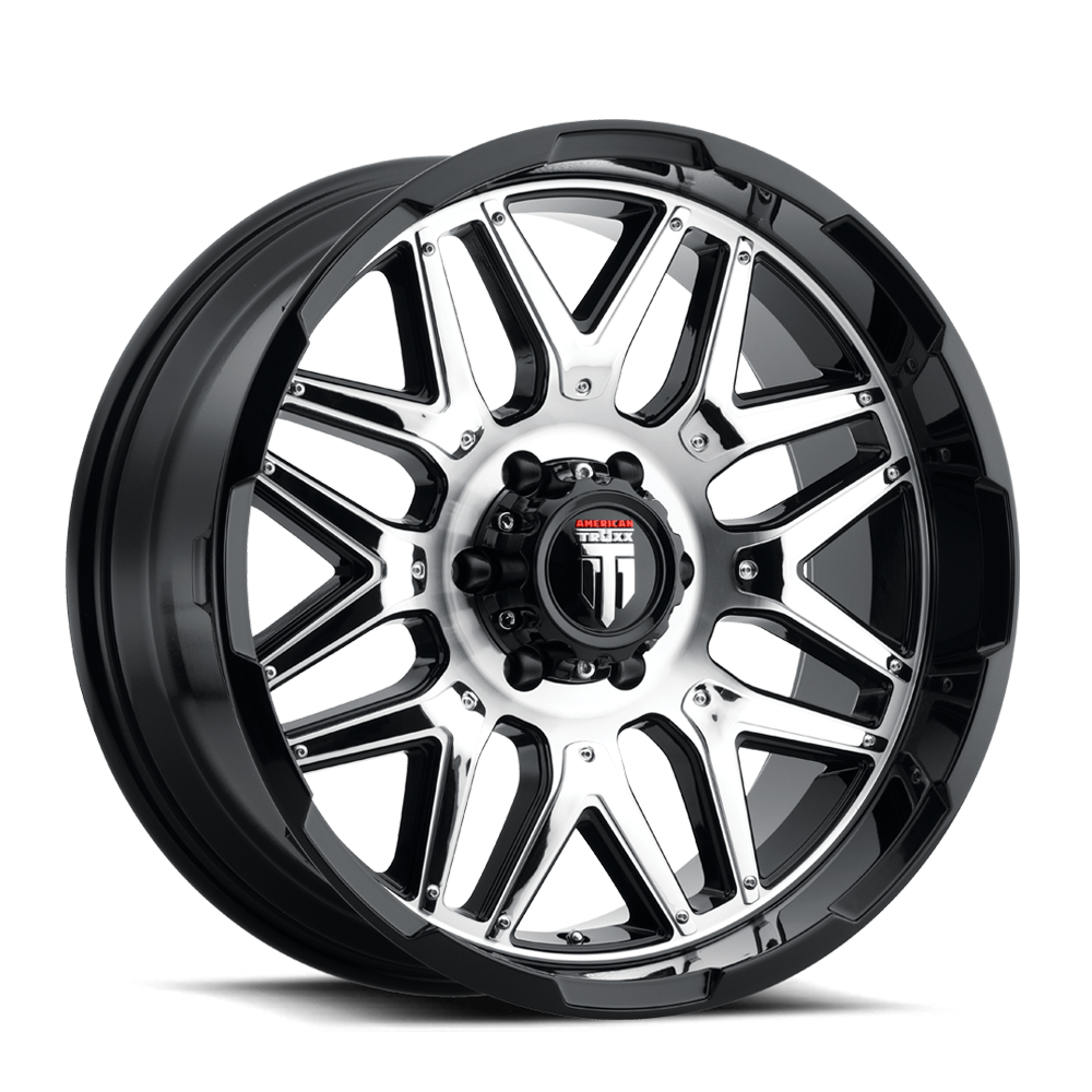 Grind AT151 Gloss Black Machined 20X9 Off Road Wheels American Truxx