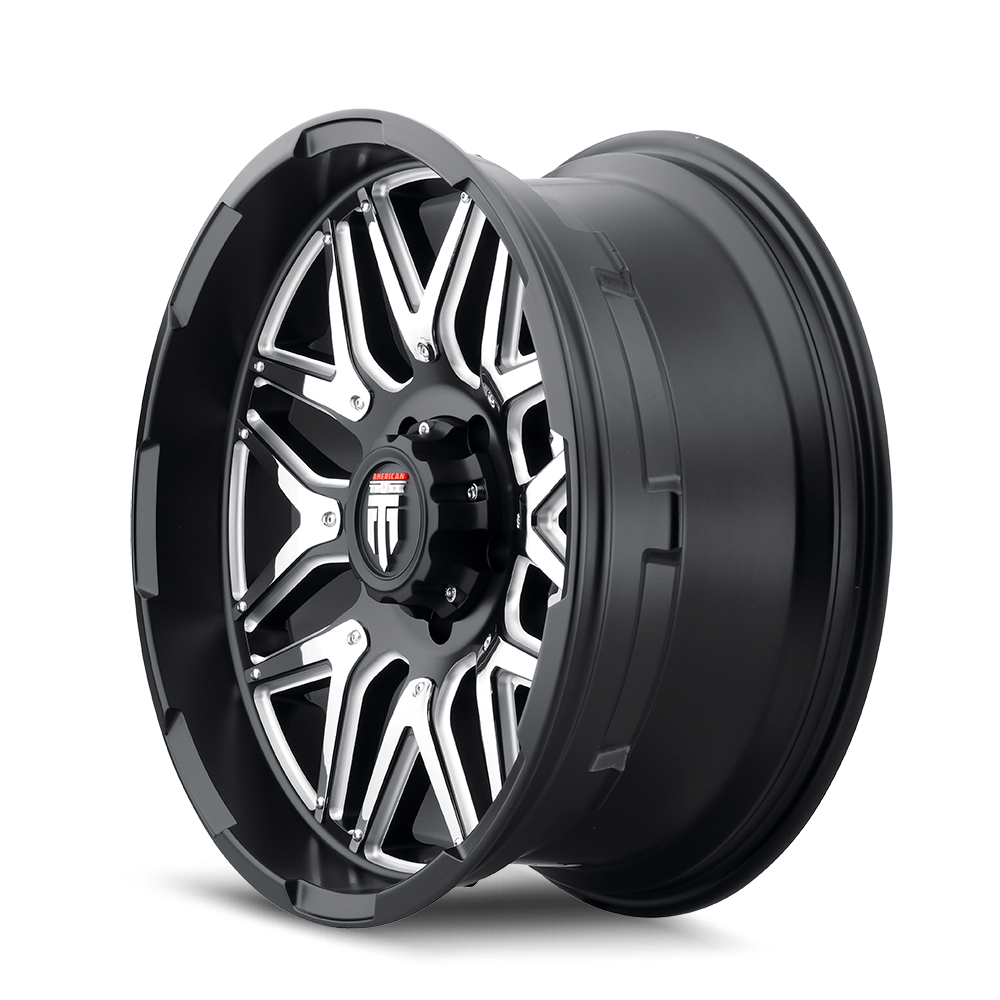 Grind AT151 Matte Black Milled 20X9 Off Road Wheels American Truxx