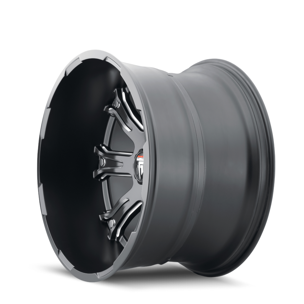 Bomb AT154 Satin Black Milled 20X12 Off Road Wheels American Truxx