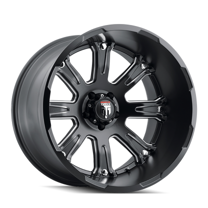 Bomb AT154 Satin Black Milled 22X14 Off Road Wheels American Truxx