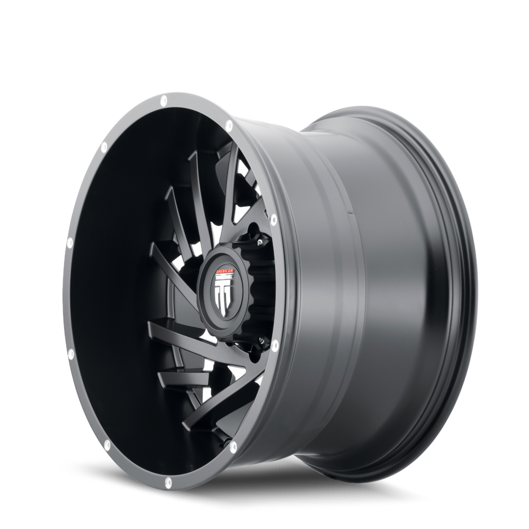 Web AT161 Satin Black Milled 20X12 Off Road Wheels American Truxx