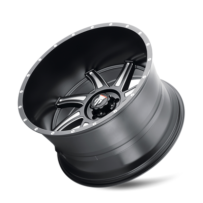 Vortex AT162 Satin Black Milled 20X10 Off Road Wheels American Truxx