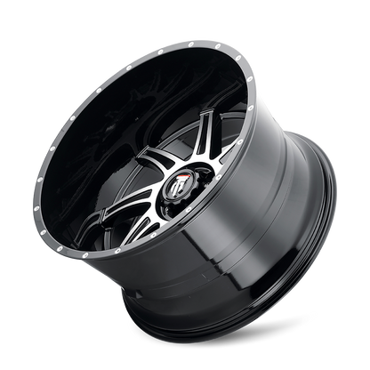 Vortex AT162 Gloss Black Machined 24X14 Off Road Wheels American Truxx