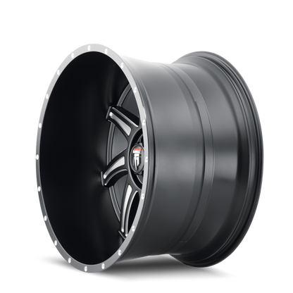 Vortex AT162 Satin Black Milled 24X14 Off Road Wheels American Truxx