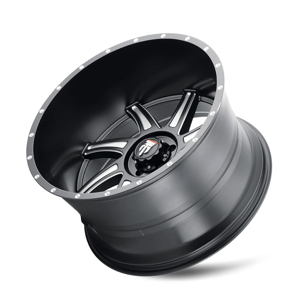 Vortex AT162 Satin Black Milled 24X14 Off Road Wheels American Truxx