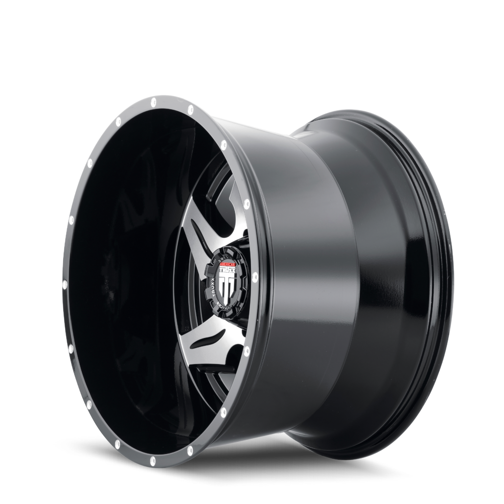 Ninja AT163 Gloss Black Machined 22X14 Off Road Wheels American Truxx