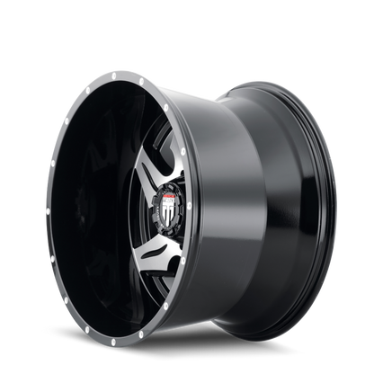 Ninja AT163 Gloss Black Machined 22X14 Off Road Wheels American Truxx