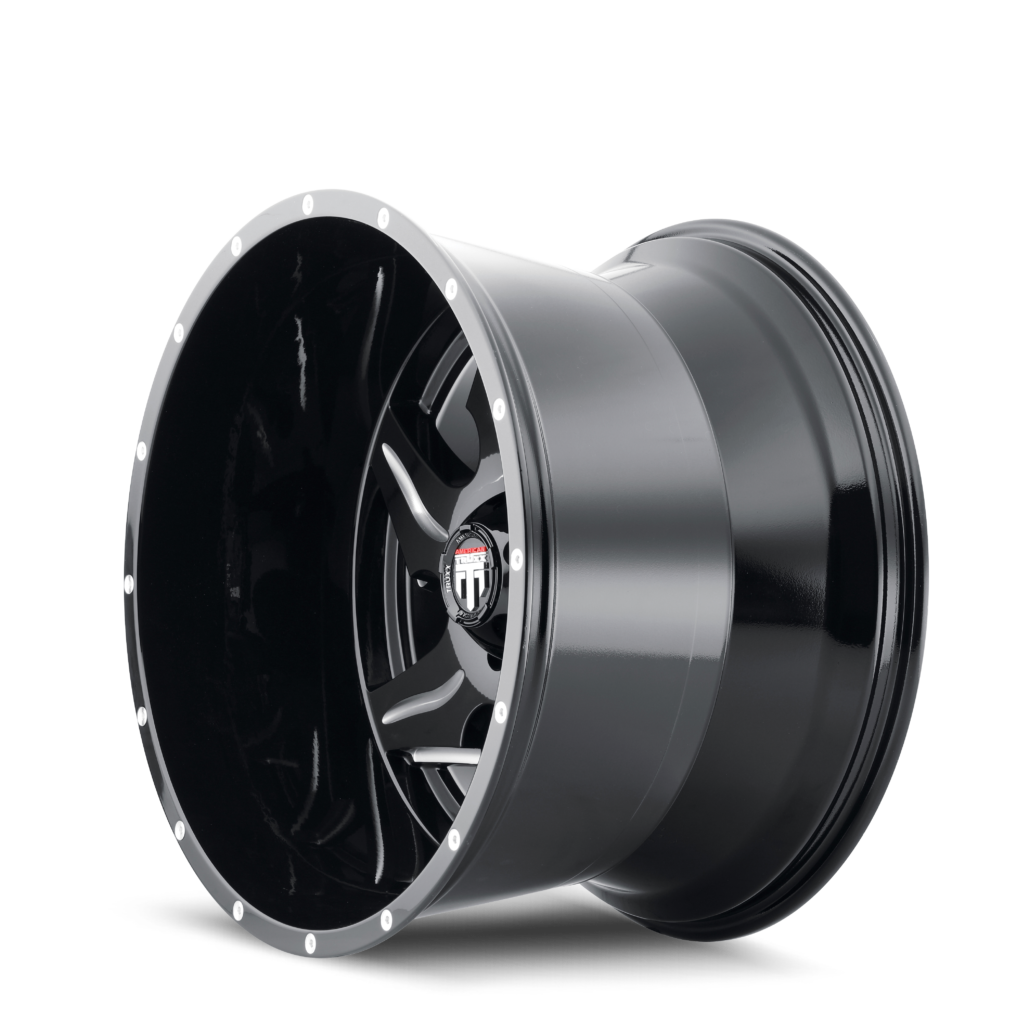 Ninja AT163 Gloss Black Milled 20X12 Off Road Wheels American Truxx