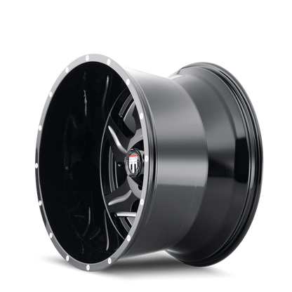Ninja AT163 Gloss Black Milled 20X12 Off Road Wheels American Truxx