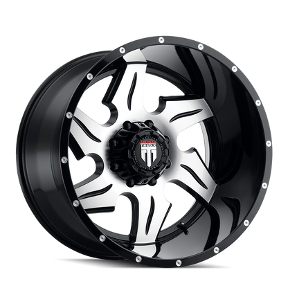 Ninja AT163 Gloss Black Machined 20X12 Off Road Wheels American Truxx