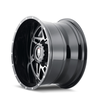 Warrior AT165 Gloss Black Machined 20X10 Off Road Wheels American Truxx