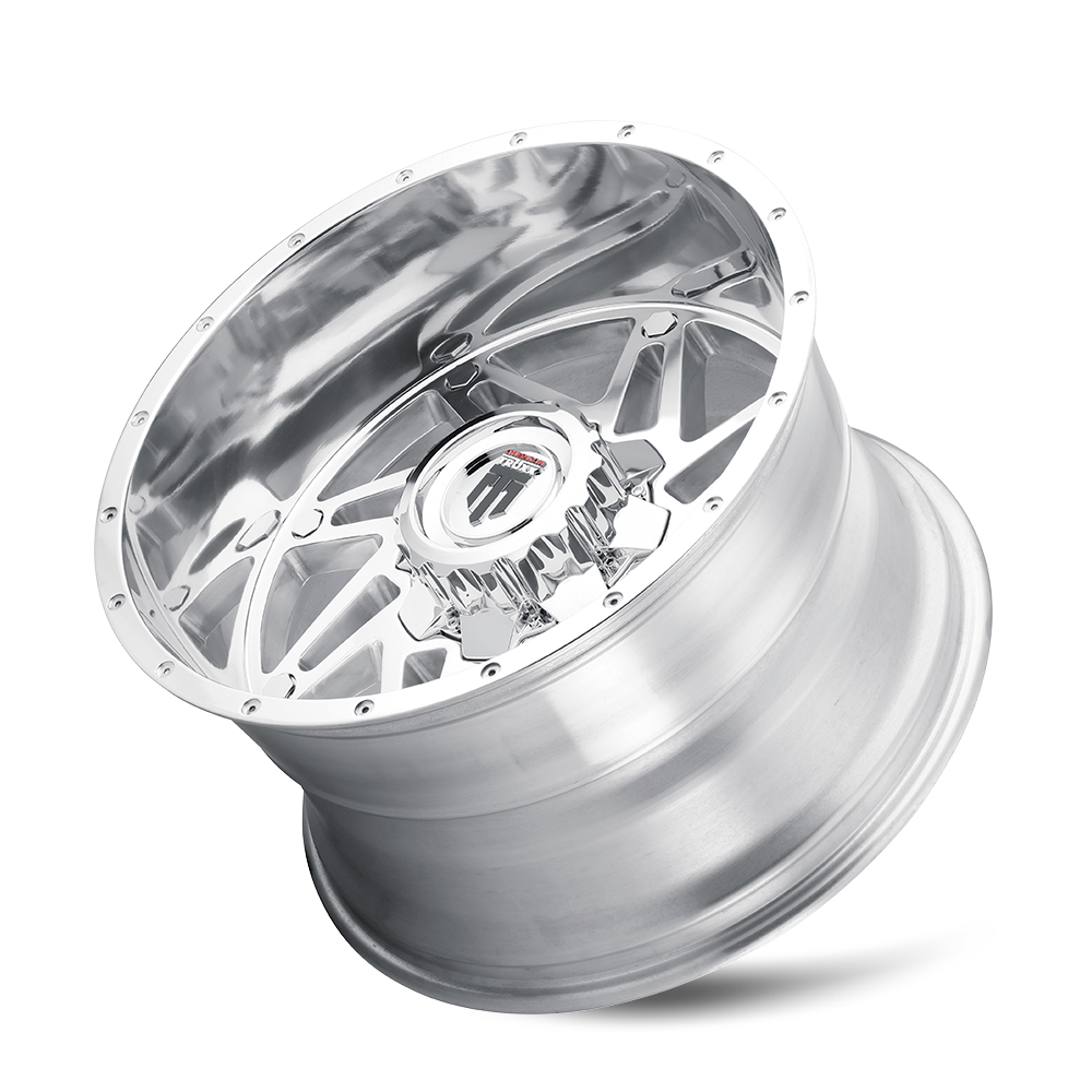 Warrior AT165 Polished 20X10 5-127/5-139.7 -24MM 78.1MM Off Road Wheels American Truxx