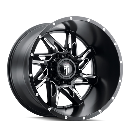 Spyder AT183 Satin Black Milled 20X10 Off Road Wheels American Truxx