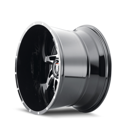 Spyder AT183 Gloss Black Machined 20X10 Off Road Wheels American Truxx