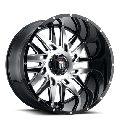 DNA AT184 Gloss Black Machined 20X9 Off Road Wheels American Truxx