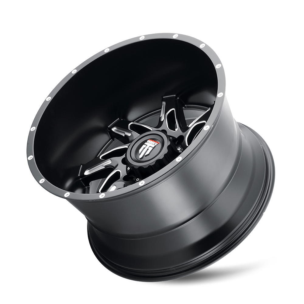 Lonestar AT185 Satin Black Milled 20X10 Off Road Wheels American Truxx