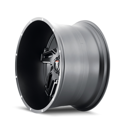 Spurs AT186 Satin Black Milled 22X12 Off Road Wheels American Truxx