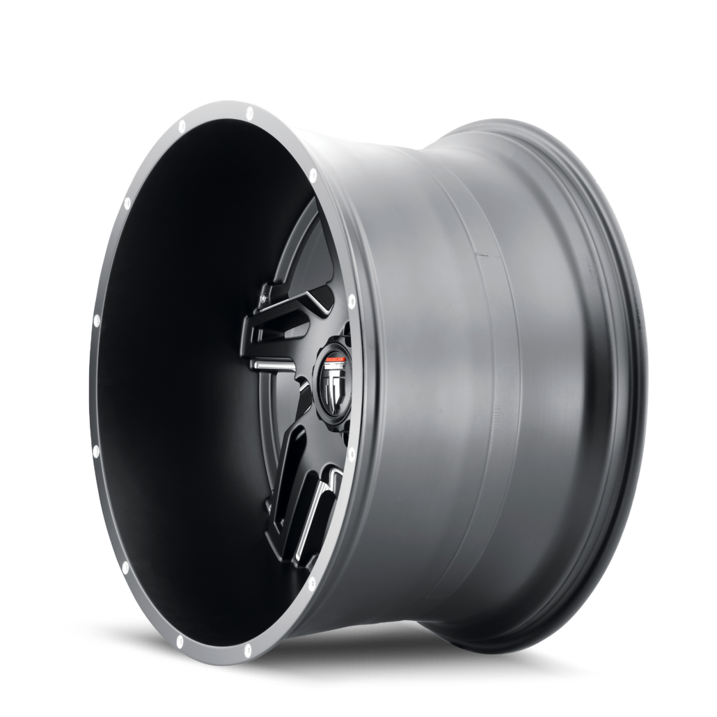Spurs AT186 Satin Black Milled 24X14 Off Road Wheels American Truxx