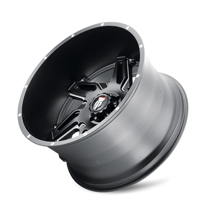 Spurs AT186 Satin Black Milled 24X14 Off Road Wheels American Truxx