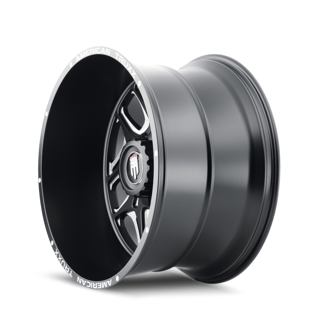 Sweep AT1900 Satin Black Milled 22X12 Off Road Wheels American Truxx