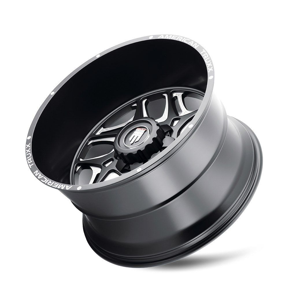 Sweep AT1900 Satin Black Milled 20X9 Off Road Wheels American Truxx