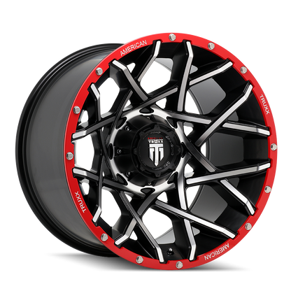 Gridlock AT1901 Gloss Black Machined 20X12 Off Road Wheels American Truxx