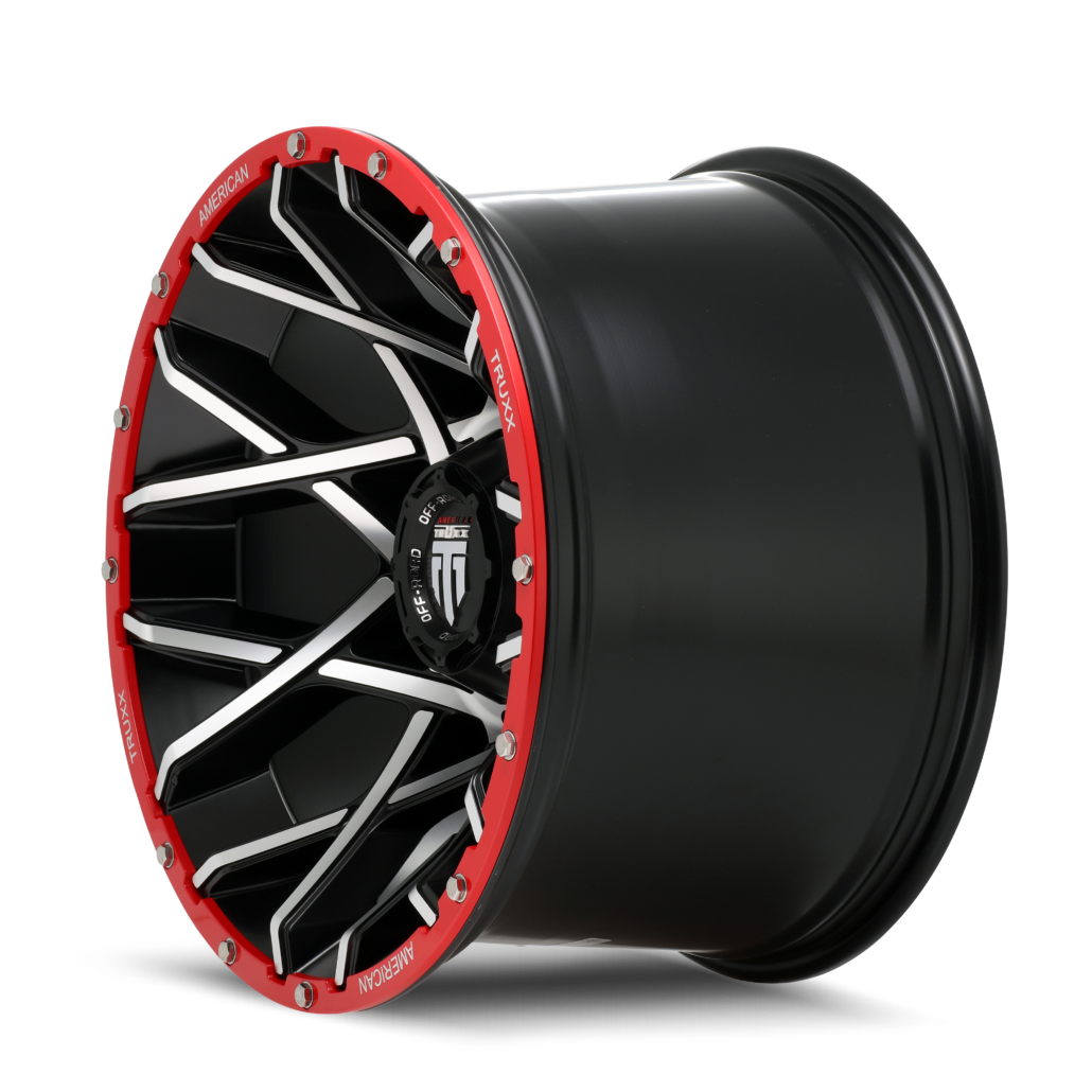 Gridlock AT1901 Gloss Black Machined 20X12 Off Road Wheels American Truxx